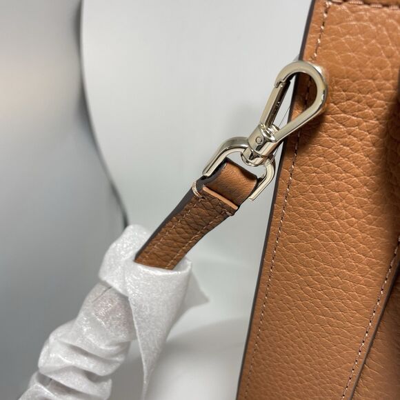 NWB Kate Spade Lena Mini Tote Brown Pebbled Leather KI884 Purse $349 - Picture 3 of 9